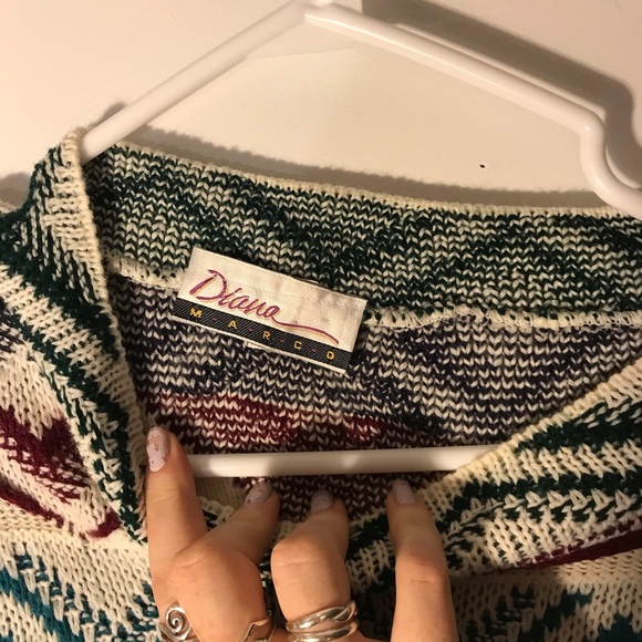 Colourful knitted crewneck sweater - Picture 4 of 4